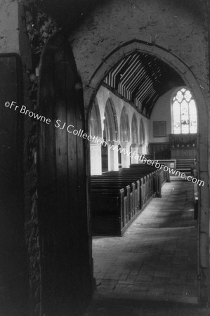 CHURCH ALL SAINTS ST MARGARETS S.NAVE ARCADE N.NAVE FROM OLD DOOR IN W.OF S.NAVE